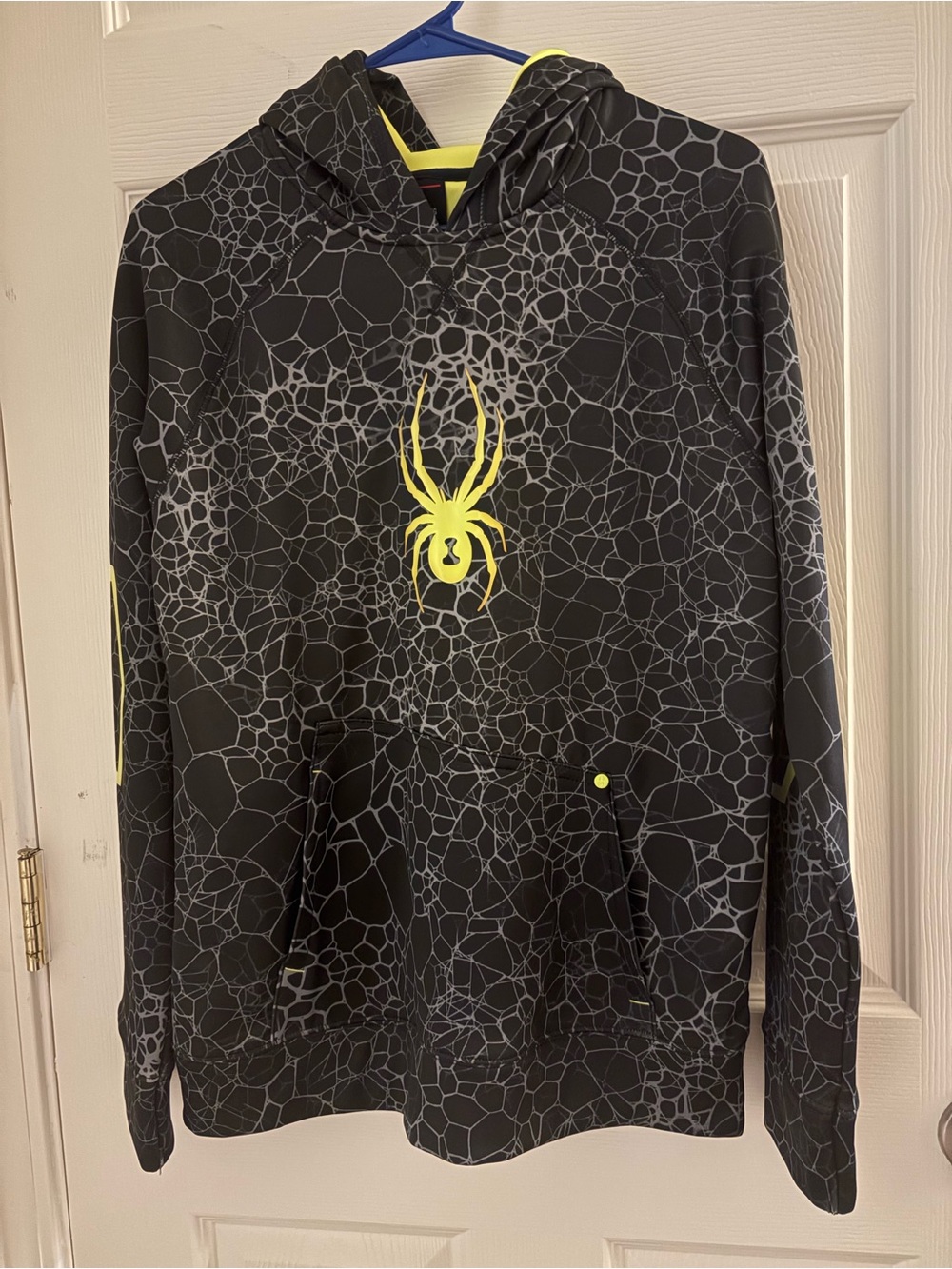 Spyder Youth Black & Yellow Logo Hoodie Sweater